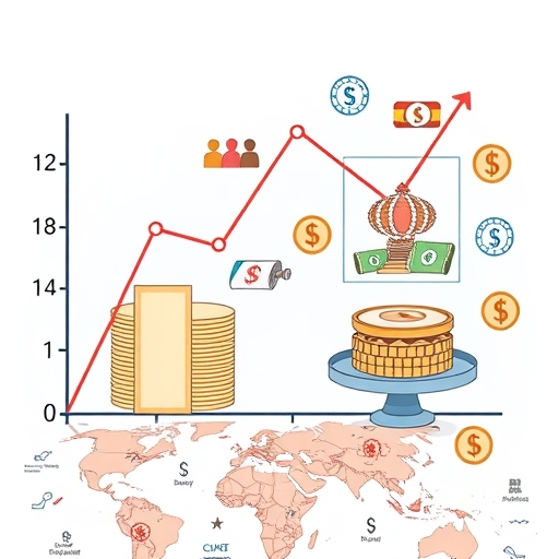 A business momentum graph facing volatility