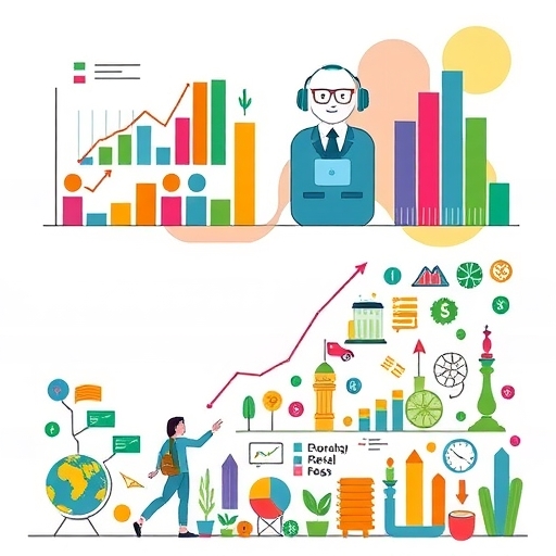A visual ecosystem of mutual funds and ETFs, interconnected and thriving.