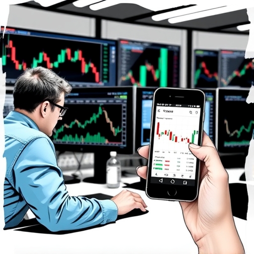 A trader analyzing charts on MetaTrader 4