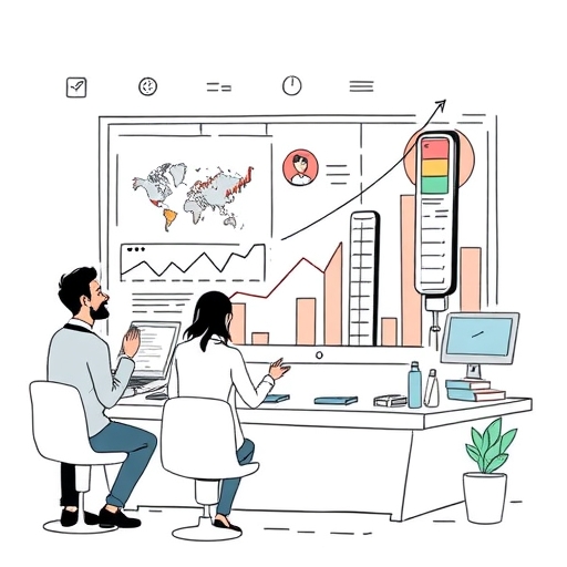 Investors analyzing trends