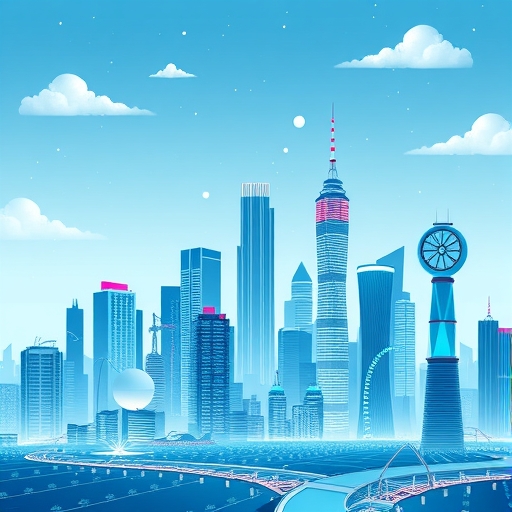 futuristic city skyline representing digital investment