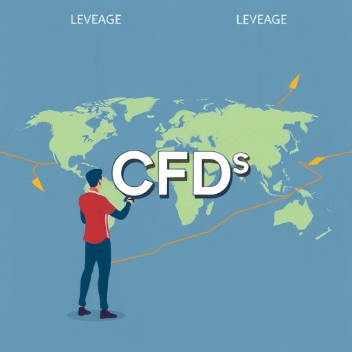 Illustration of trading CFDs concept