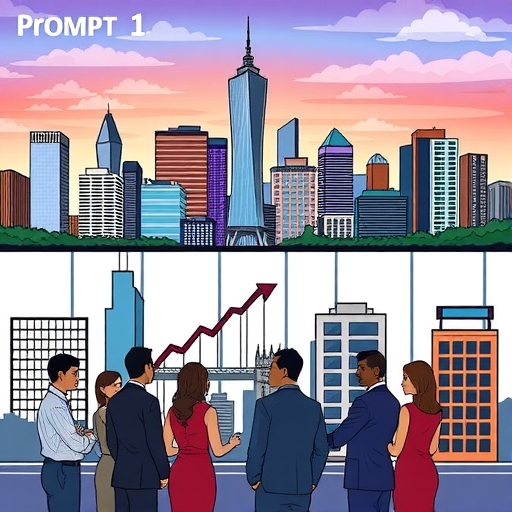 A vibrant city skyline with modern real estate buildings illustrating the concept of UK REITs.