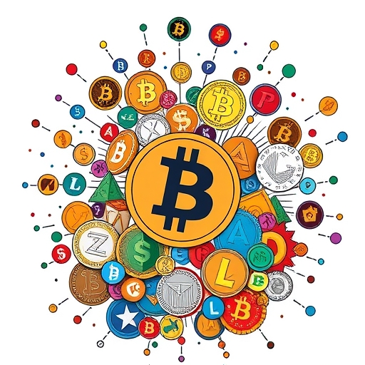 Colorful representation of altcoin diversity