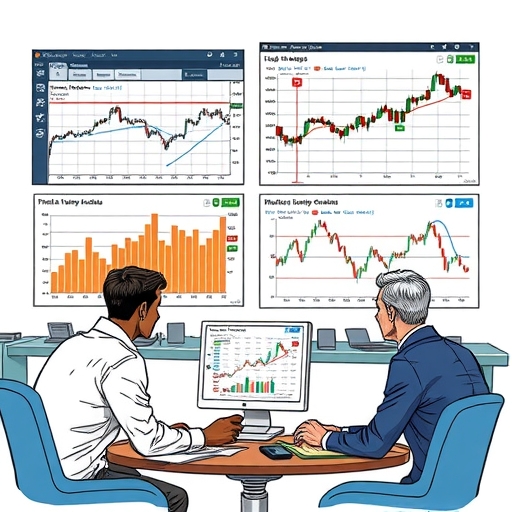 Investors analyzing leveraged equity movements