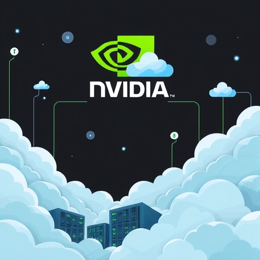 A visual representation of Nvidia AI infrastructure with tech giants