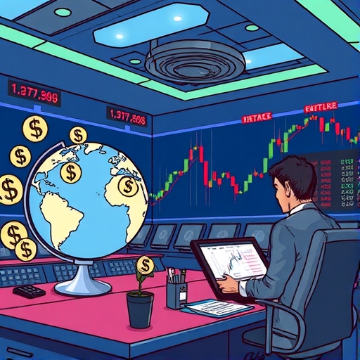 A vibrant forex trading floor