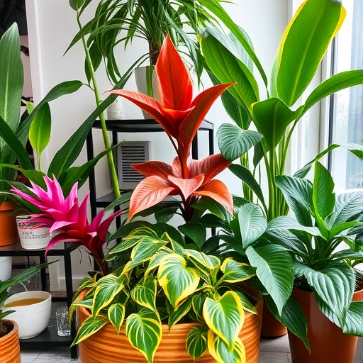 一個生動的室內植物擺設