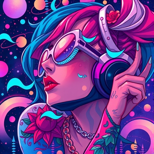 一幅充滿活力的數位藝術插畫