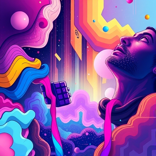 一幅充滿活力的數位藝術插畫