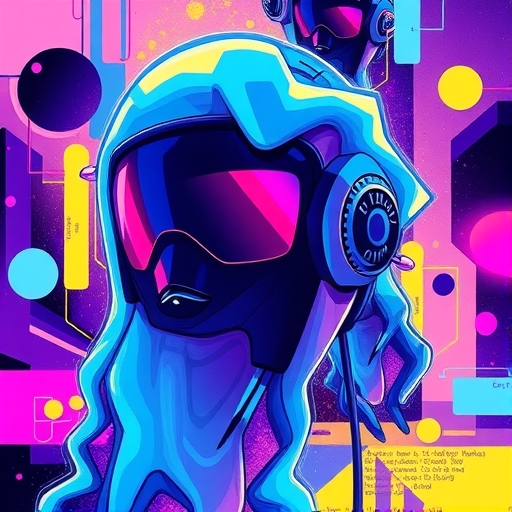 一幅充滿活力的數位藝術插畫
