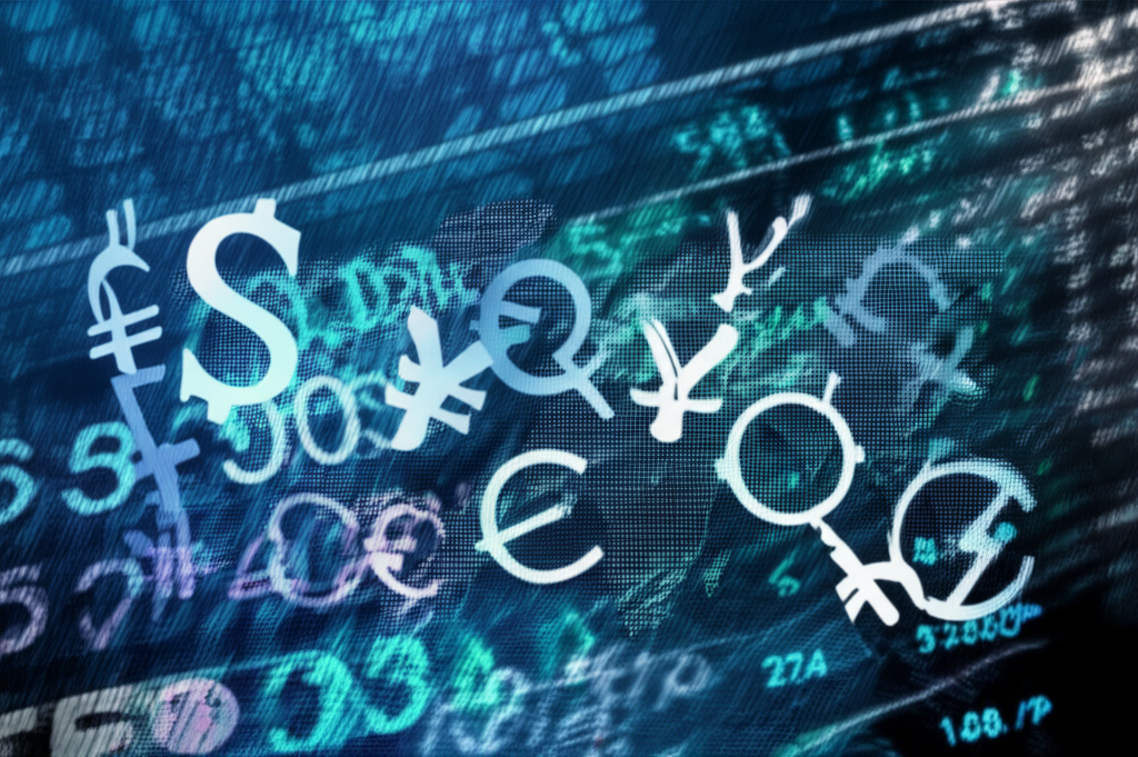 Forex market with credit card symbols in Taiwan