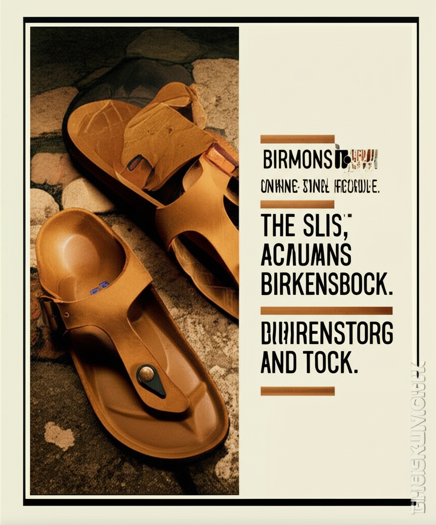 A vintage Birkenstock advertisement with a modern twist