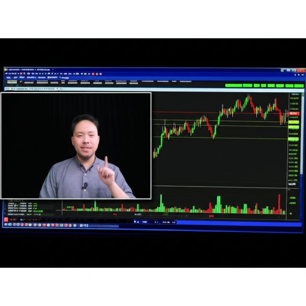 A forex trading webinar session in progress with live charts and analyst commentary