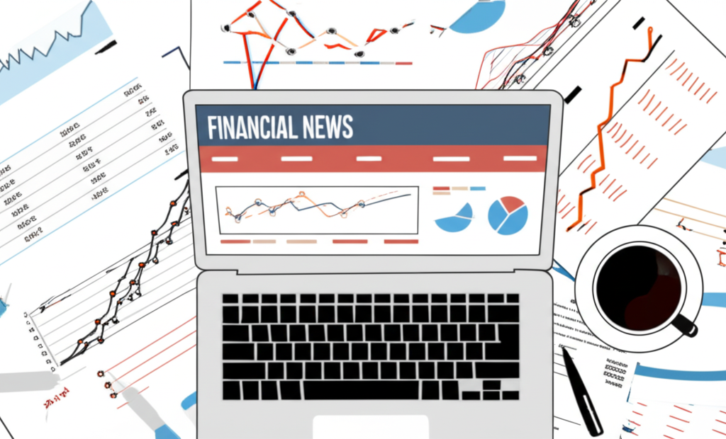 Financial news analysis with live market charts and economic data streams