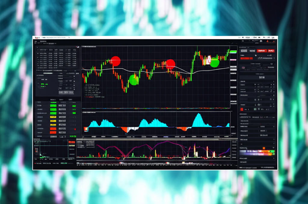 Regulated forex platform with live charts, compliance badges, and secure login interface