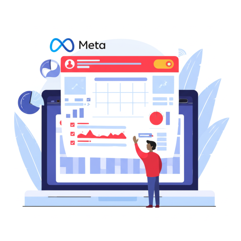 Investor analyzing Meta stock chart and earnings announcements with financial calendar