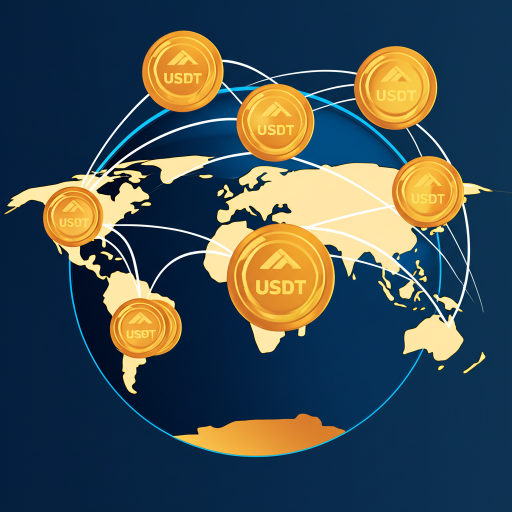 USDT coins funding global trading