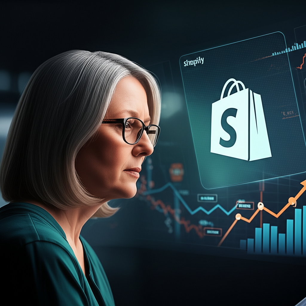 Cathie Wood analyzing Shopify's growth through disruptive innovation in e-commerce