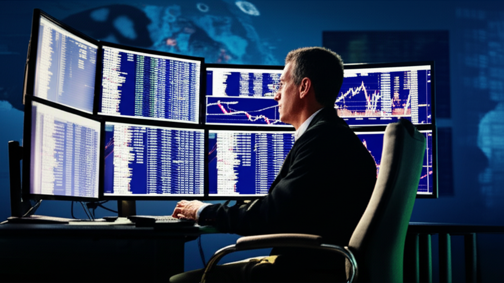 Trader navigating global forex markets
