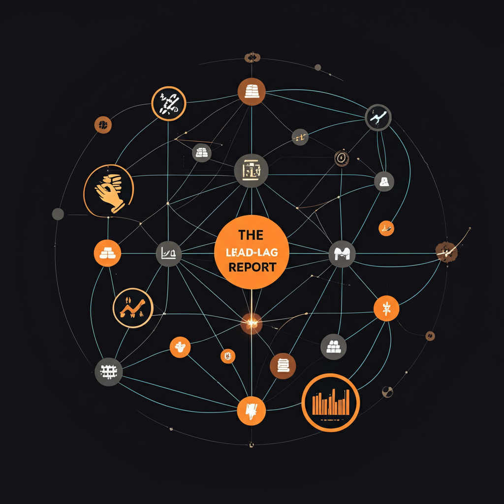 Conceptual illustration of The Lead-Lag Report framework with interconnected market indicators