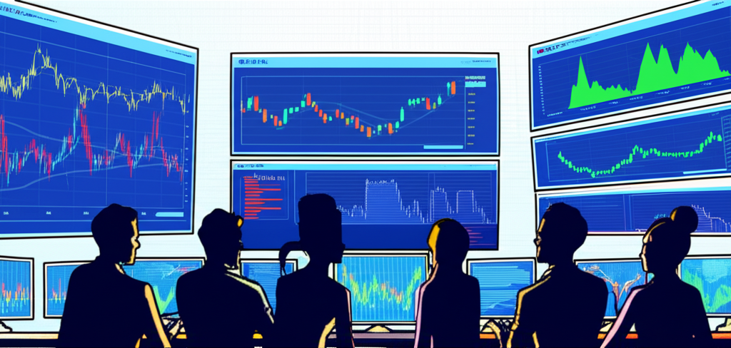 Diverse group of traders analyzing financial charts, symbolizing the global appeal and dual nature of CFD trading