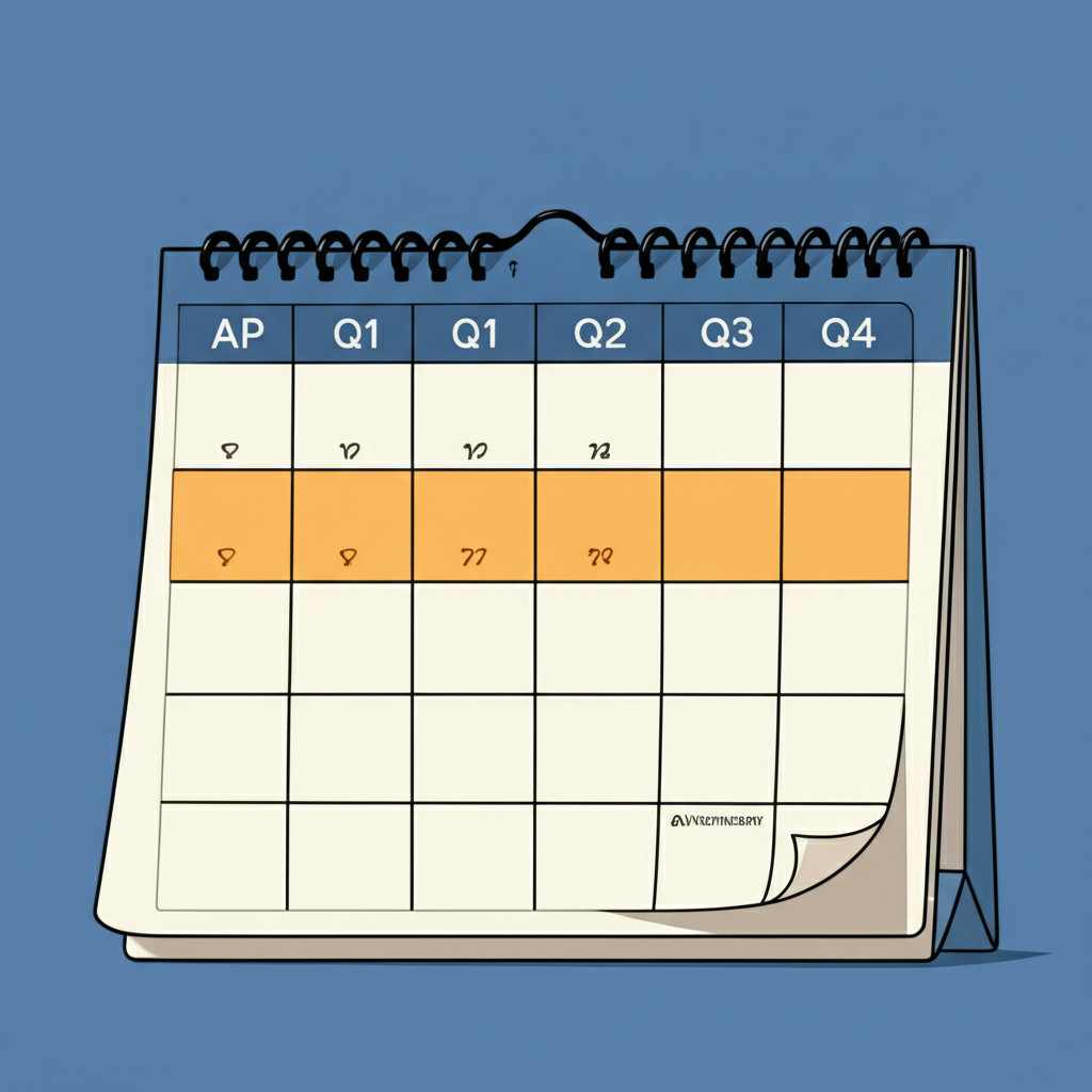 Meta quarterly earnings schedule showing consistent timing: late April, July, October, January