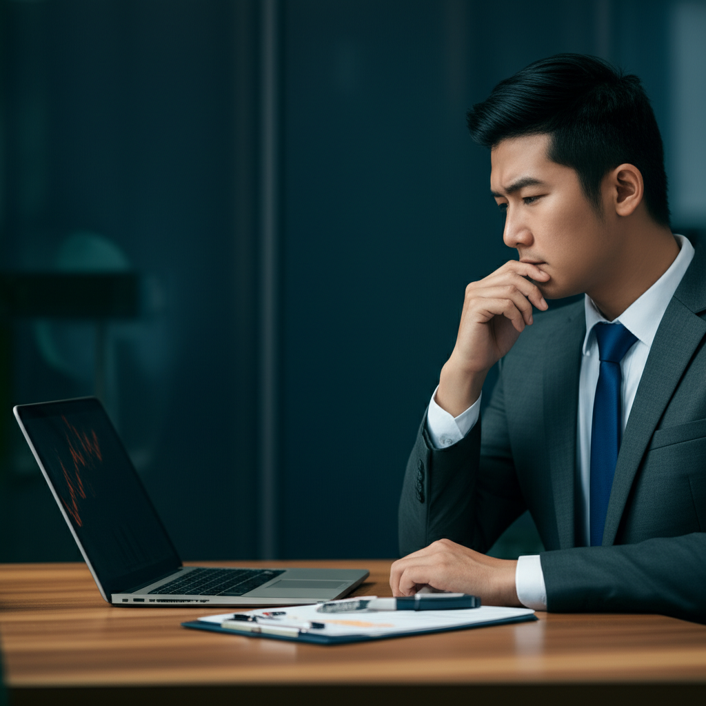 Trader choosing regulated forex broker
