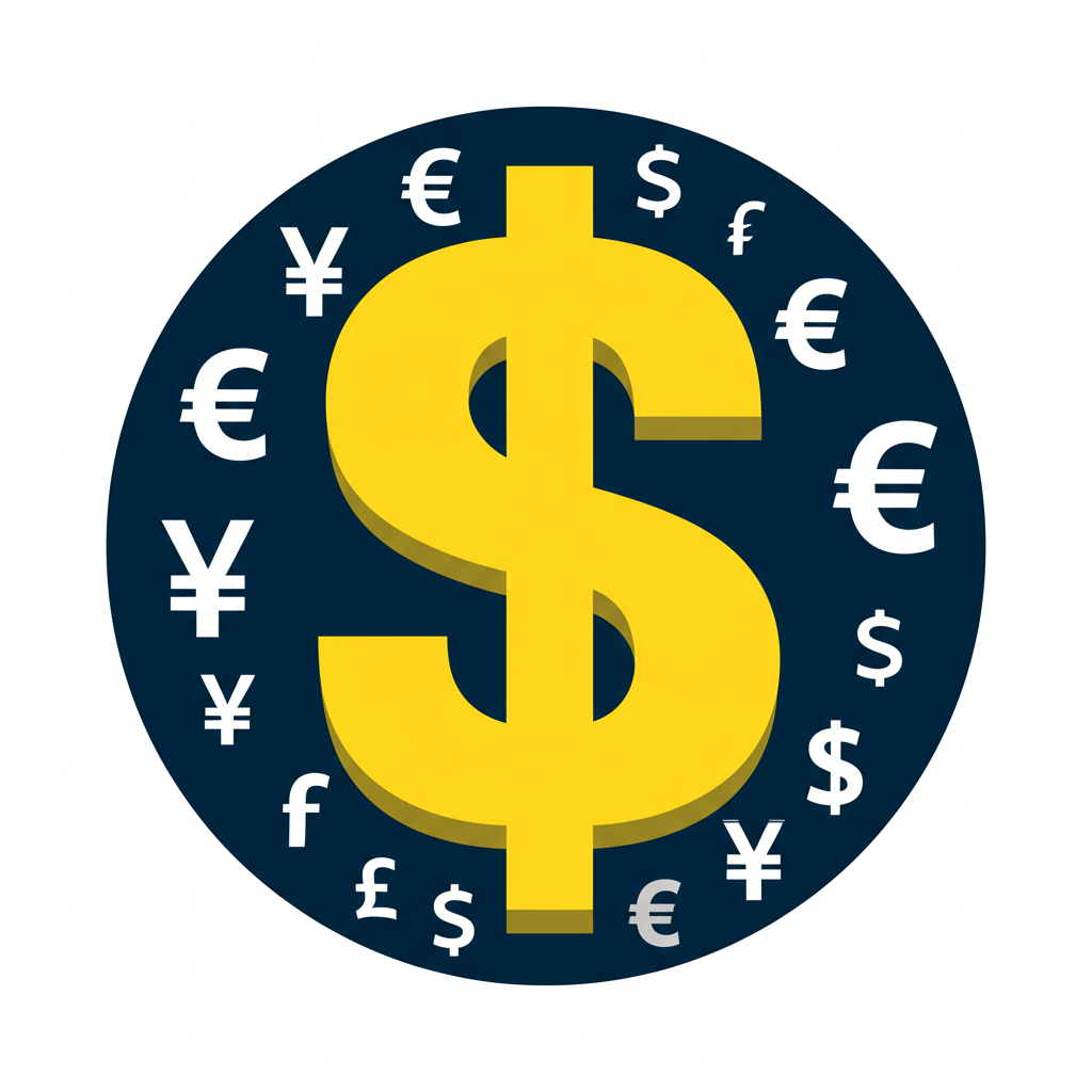 Circular chart showing the US Dollar's 88% share in global Forex transactions with other currencies surrounding it