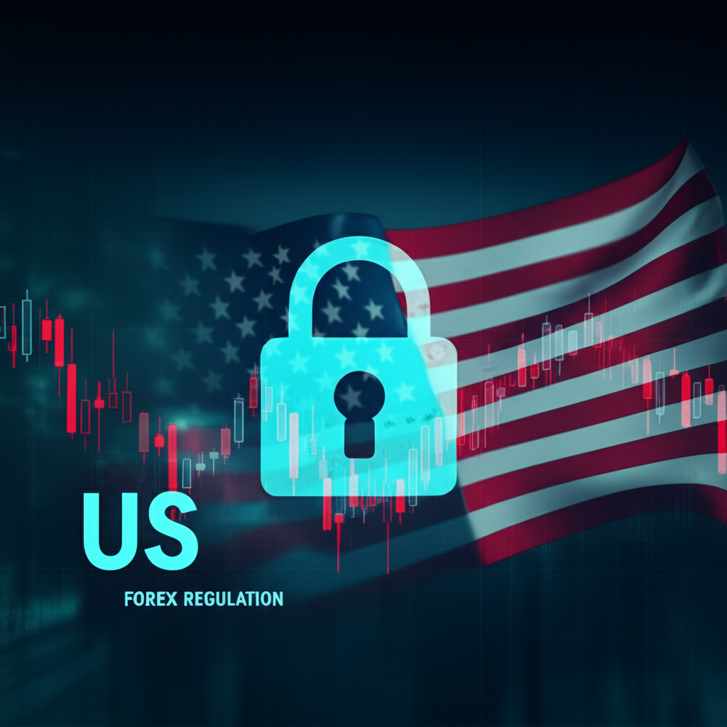US forex regulation, secure trading, illustration