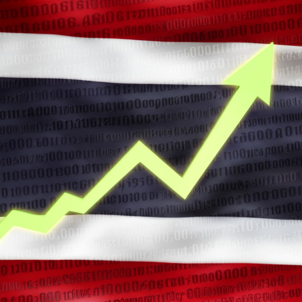 Digital forex trading interface with compliance indicators and Thai market data