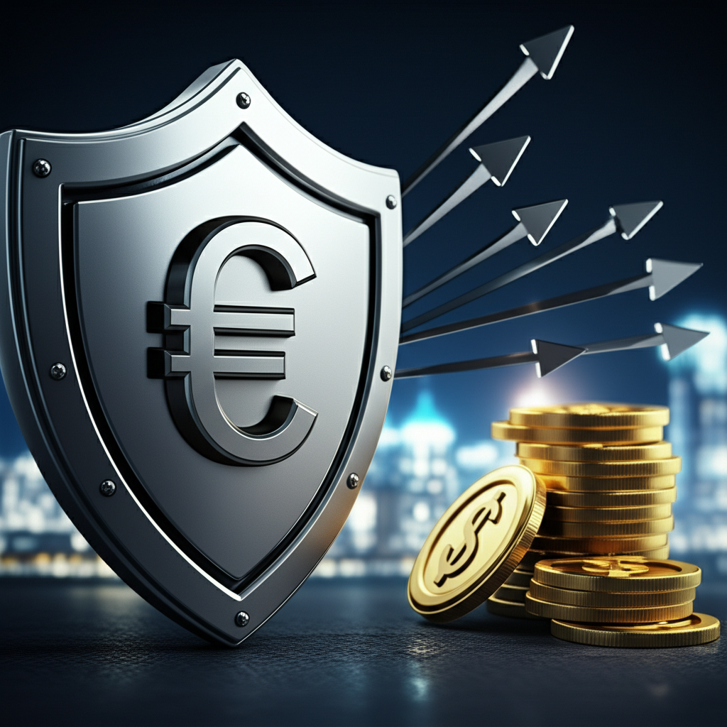 Illustration: Shield protecting forex funds