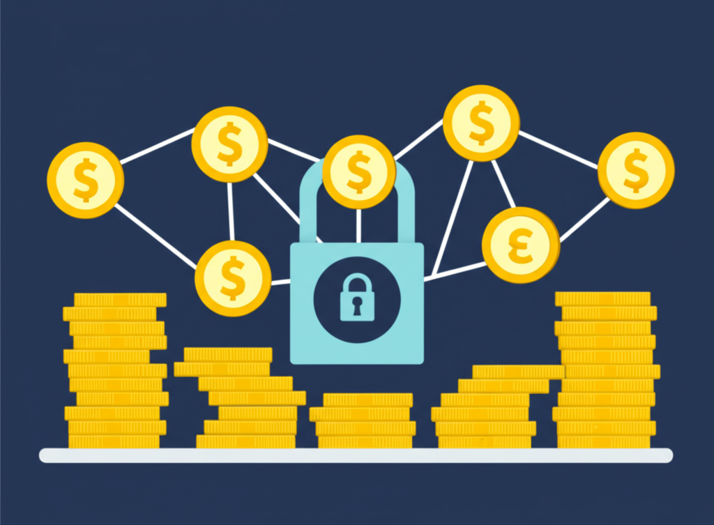 Illustration of secure international forex money transfer between Thailand and the US