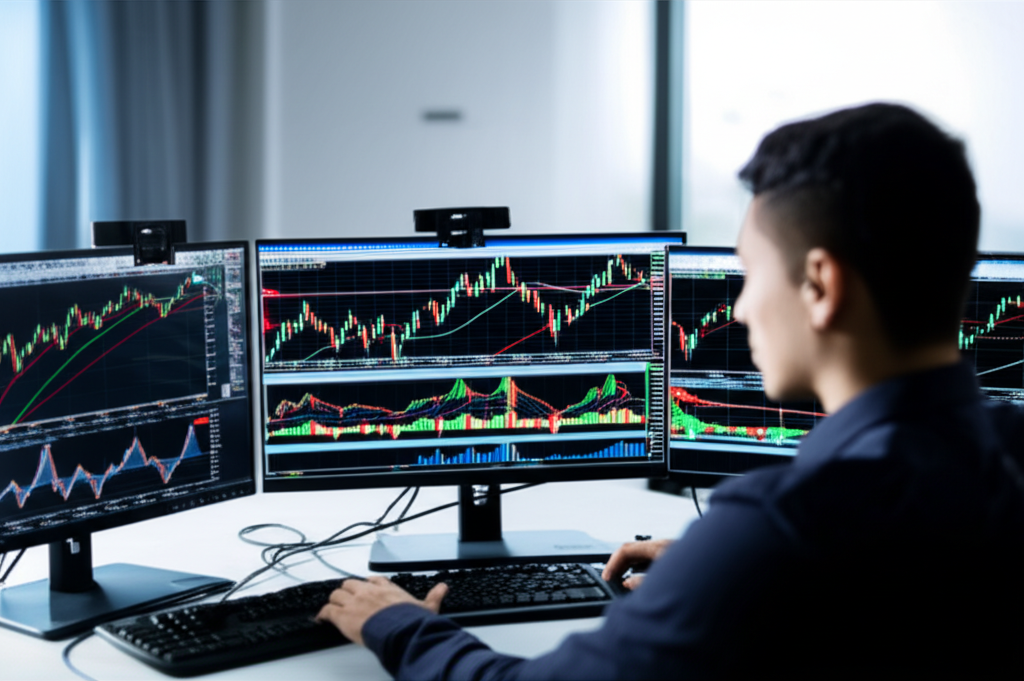 Trader analyzing MT5 charts in the United States