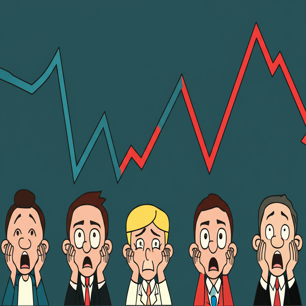 Illustration depicting Netflix's subscriber decline and falling stock price in Q1 2022, symbolizing market uncertainty