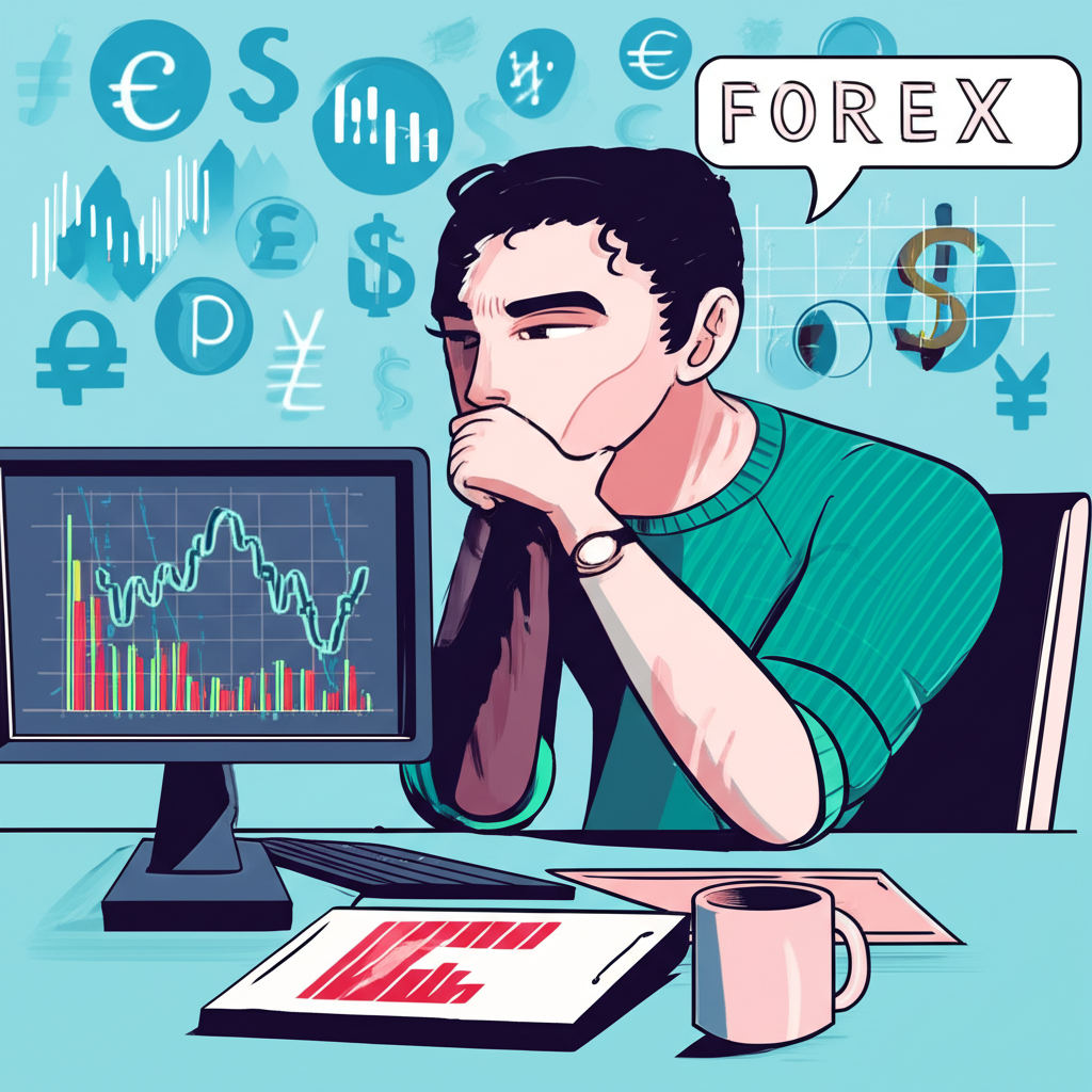 Illustration: Trader resolving forex issue