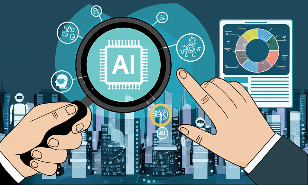 Illustration showing investment in automation companies and automated portfolio management