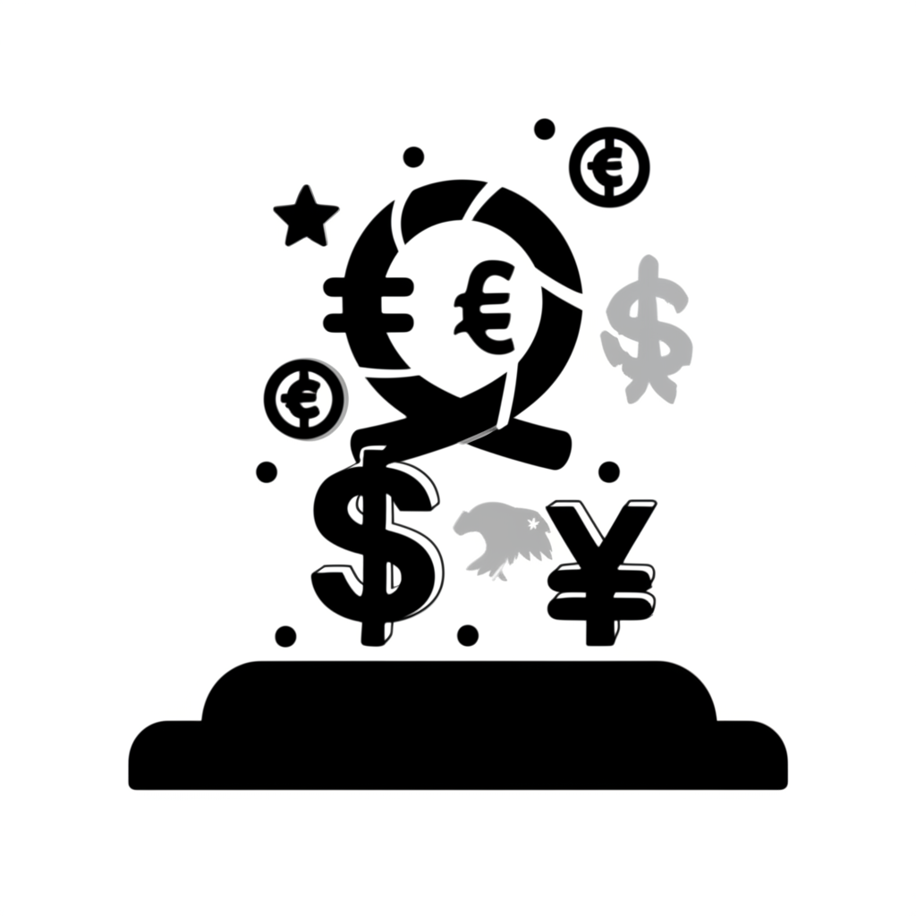 Currency symbols EUR, USD, JPY intertwined on a solid foundation representing forex backbone