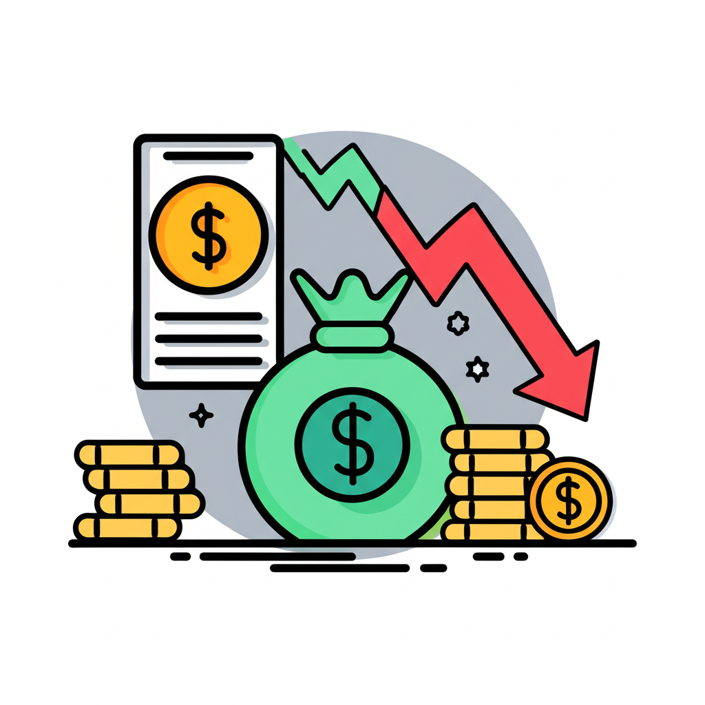 Illustration of margin as a security deposit in spread betting, showing capital set aside for leveraged trading with visual cues for profit and loss