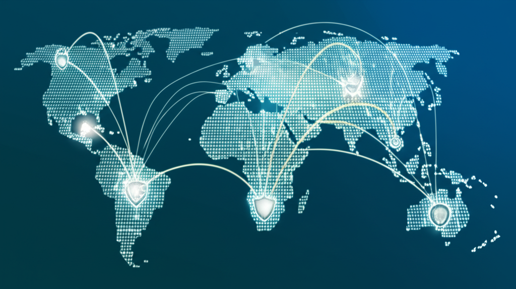 Global financial markets in motion, symbolizing secure, interconnected forex trading across continents